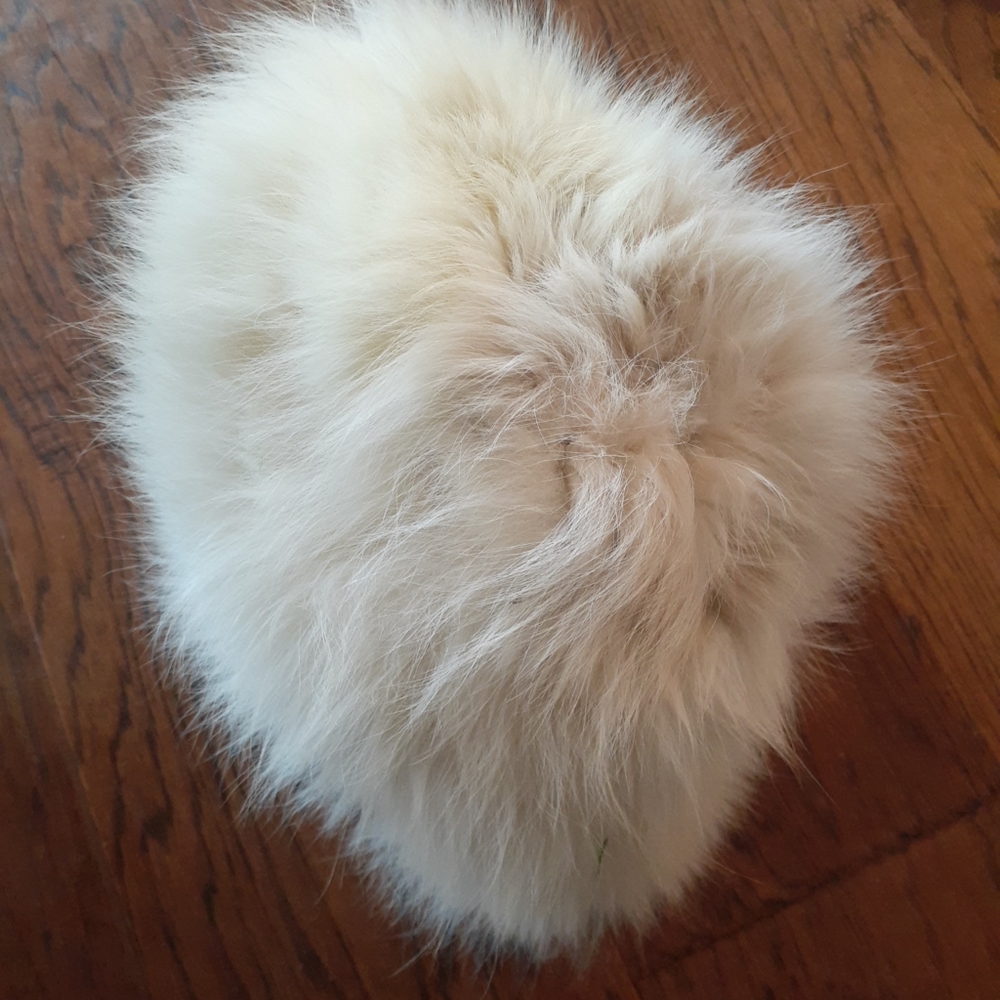 RARE EXQUISITE NEVER USED VTG York Furrier White Fox Fur Hat Made in Russia.